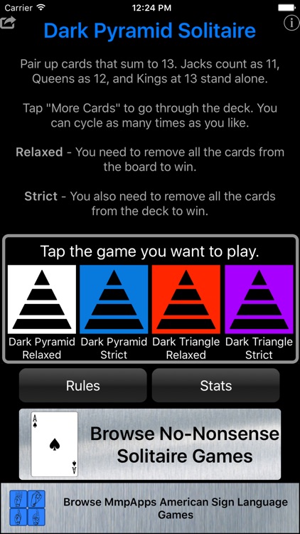 Dark Pyramid Solitaire