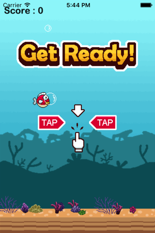飞扬的小鱼(flappy fish) - 体验不一样的flappy玩法 screenshot 2