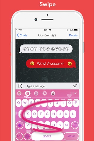 Custom Keys Pro - keyboard themes creator for iPhone with cool fonts and fancy emoji art screenshot 4