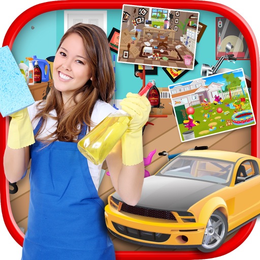 kids - Garden, Office & Garage - Cleaning And washing Games icon