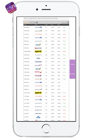 IAH AIPORT - Realtime Flight Info - GEORGE BUSH INTERCONTINENTAL AIRPORT (HOUSTON) screenshot 3