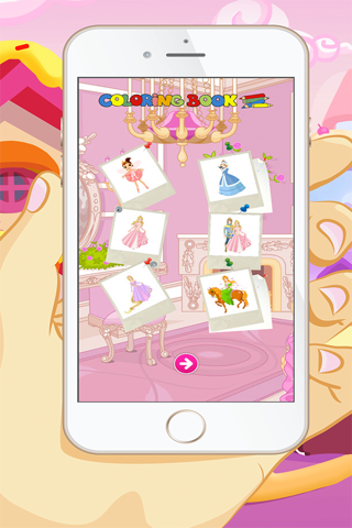 Princess Coloring Book -  Educational Color and  Paint Games Free For kids and Toddlers screenshot 4
