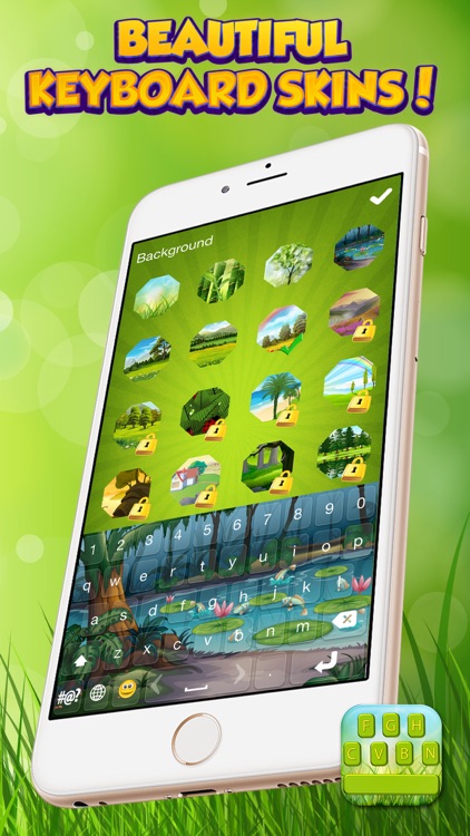 Nature Keyboard Skins –  Seasons Background Themes and Color Key.s for Texting