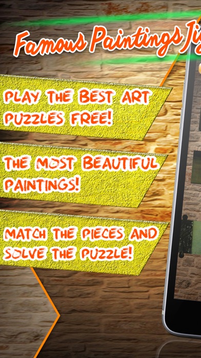 How to cancel & delete Famous Paintings Jigsaw Puzzle Game – Free Art Games for Kids to Train Your Brain from iphone & ipad 1