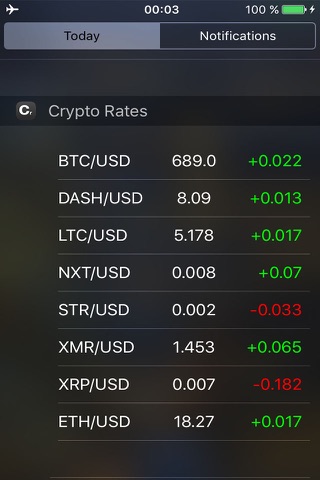 Crypto Rates – Bitcoin, Ethereum ticker screenshot 2