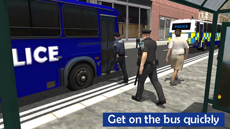 Police City Bus Staff Duty Simulator 2016 3D - London Anicent City Police Department Pick & Drop screenshot-4