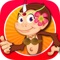 Play with the beautiful monkey lady and explore a big world of exciting adventure on the jungle, forest, snow, and lava