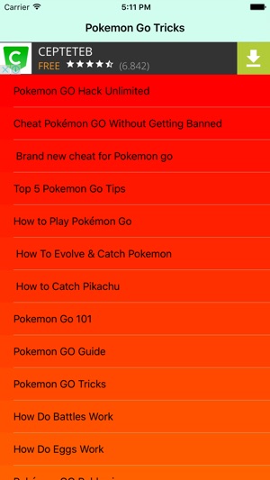 CHEAT For Pokemon Go