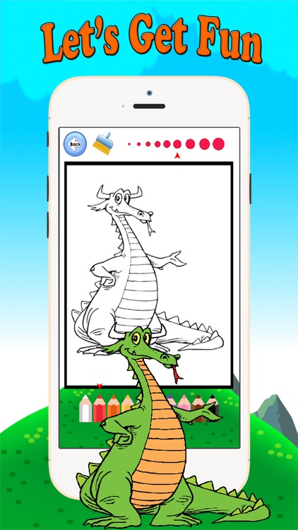 Dragon Paint and Coloring Book: Learning skill best of fun games free for kids screenshot-3