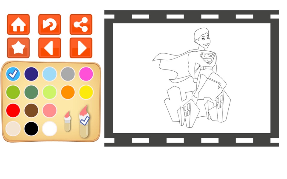 Superhero Power Coloring Book - Cartoon Ranger Painting Game screenshot 4