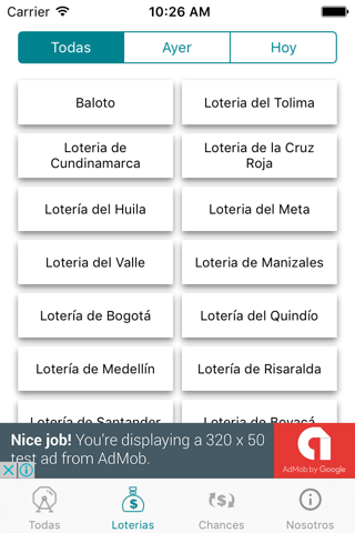 Resultado Loterías Colombia screenshot 2