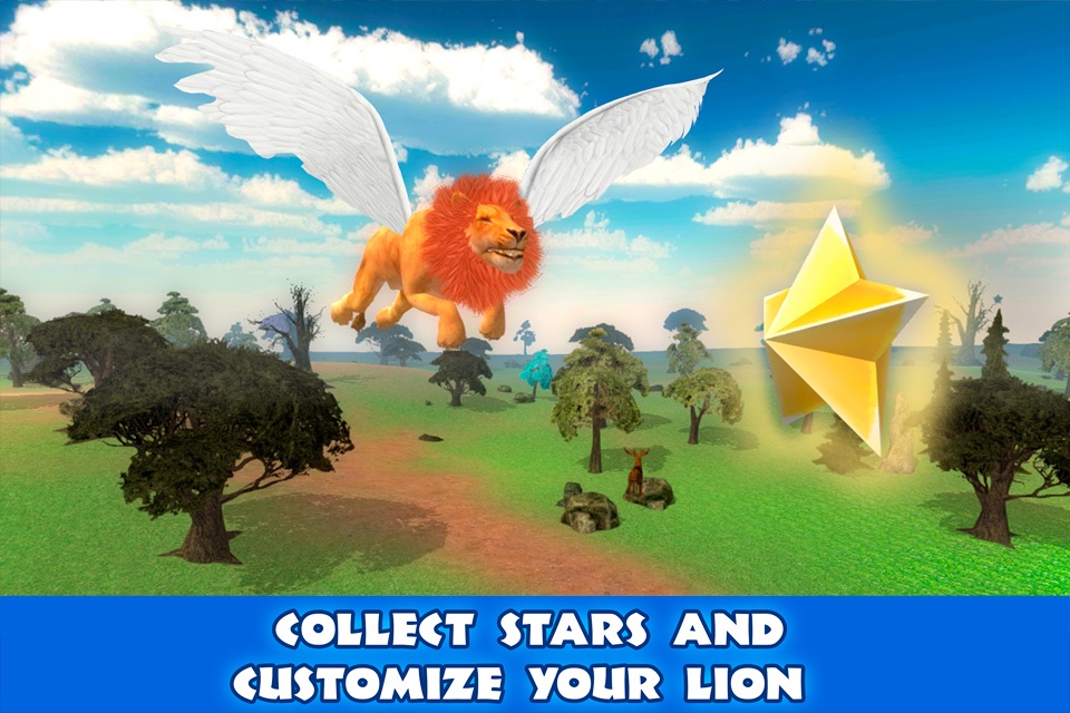 Wild Flying Lion Simulator 3D screenshot 4
