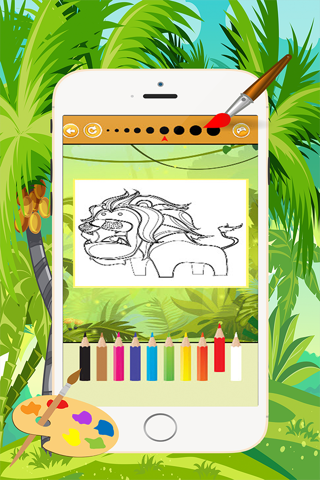 Cartoon Animal Coloring Book - Drawing and Painting Colorful for kids games free screenshot 3