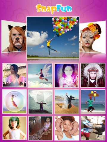 SnapFun HD - magic photo collage & funny camera screenshot 2