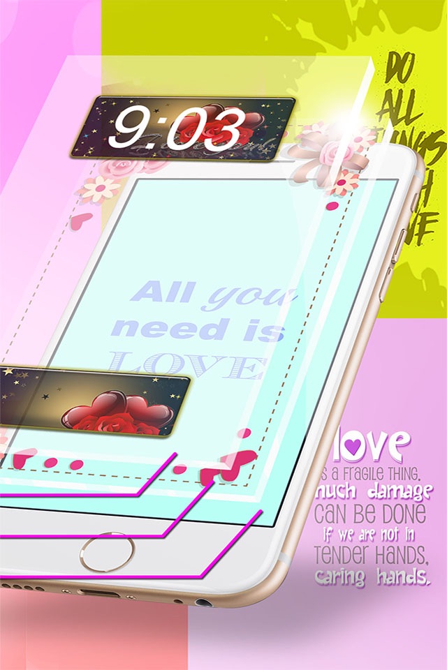 Love Quotes Wallpapers Free 2016 – Cute Backgrounds For Girls with Lock Screen Themes screenshot 2