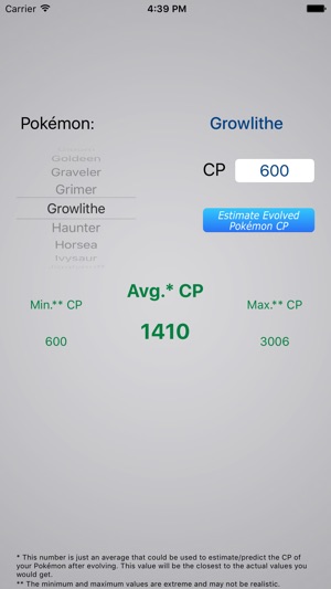 CP Estimator: Evolution CPEstimator for Pokemon Go(圖3)-速報App