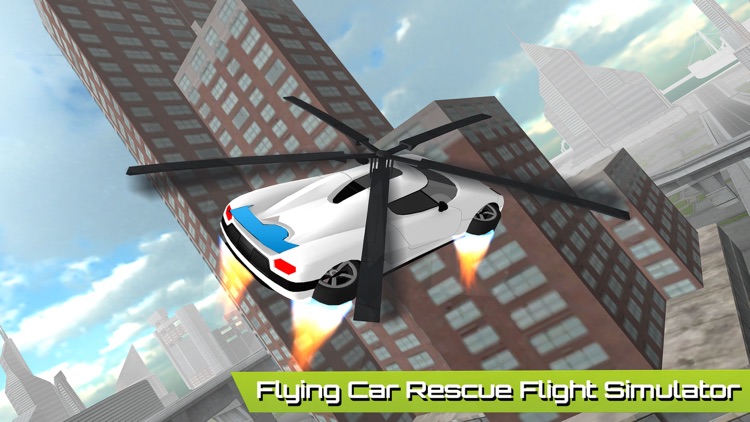 Flying Car Futuristic Rescue Helicopter Flight Simulator - Extreme Muscle Car 3D screenshot-4