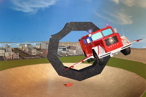 Flying Firefighter Truck simulator 2016 Real City Hero screenshot 2