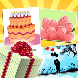 Birthday Greeting Cards - Text on Pictures: Happy Birthday Greetings