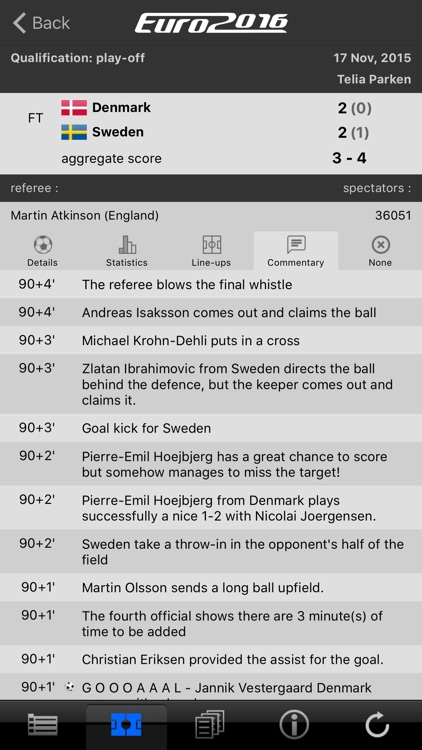LiveScore Euro 2016 screenshot-3