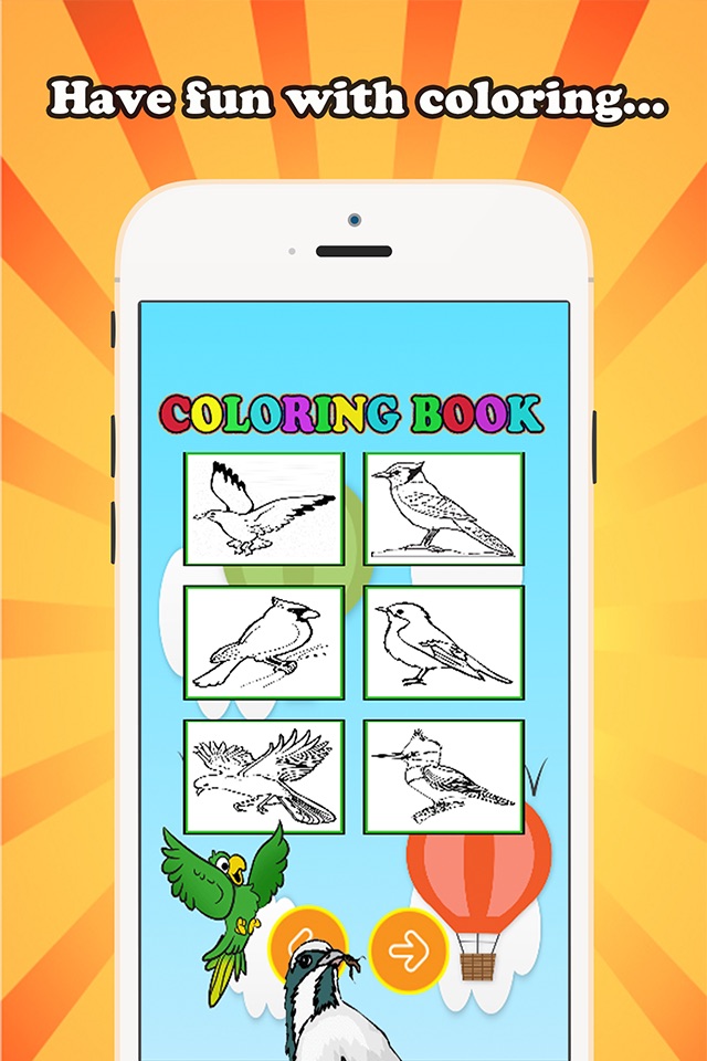 Bird Coloring Book for children age 1-10: Drawing & Coloring page games free for learning skill screenshot 2