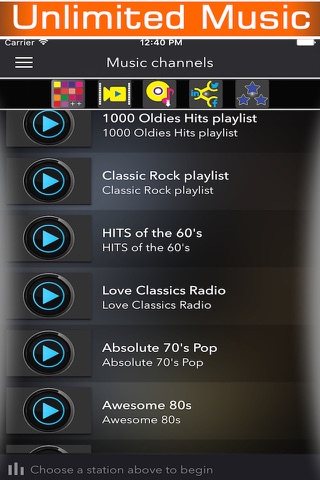 60s 70s 80s retro music radio & classic country rock songs from online radio fm stations screenshot 2
