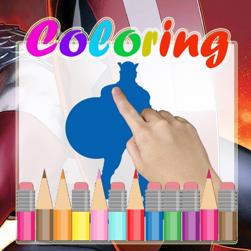 Kids Paint Coloring Captain America Version icon