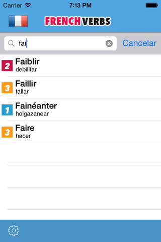 French Verbs conjugator : Learn french conjugation screenshot 3