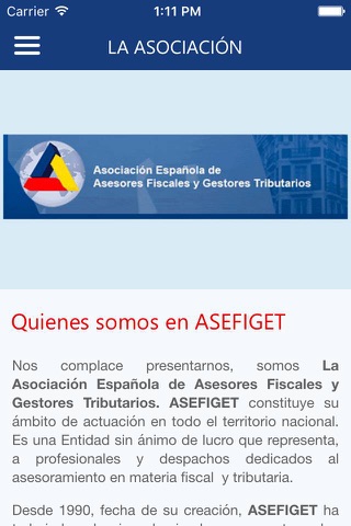 Asociación Española de Asesores Fiscales y Gestores Tributarios - ASEFIGET screenshot 2