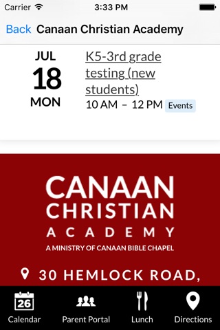 Canaan Christian Academy screenshot 2
