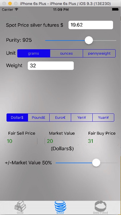 Gold and Silver Calculator
