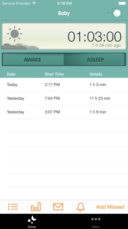 Sprout Baby Sleep Tracker