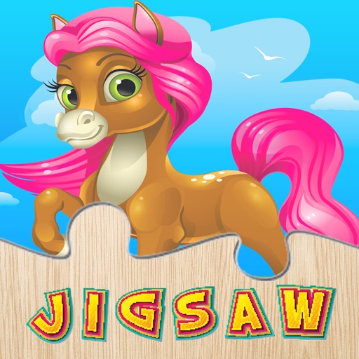Horse Puzzle Games Free - Pony Jigsaw Puzzles for Kids and Toddler - Preschool Learning Games Icon