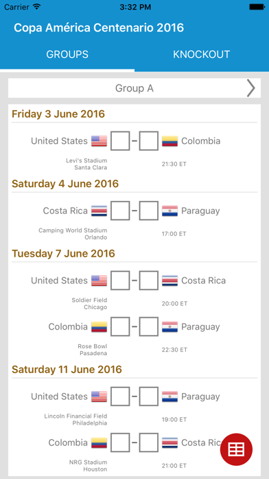 How to cancel & delete Copa America Centenario Table - United States 2016 from iphone & ipad 1