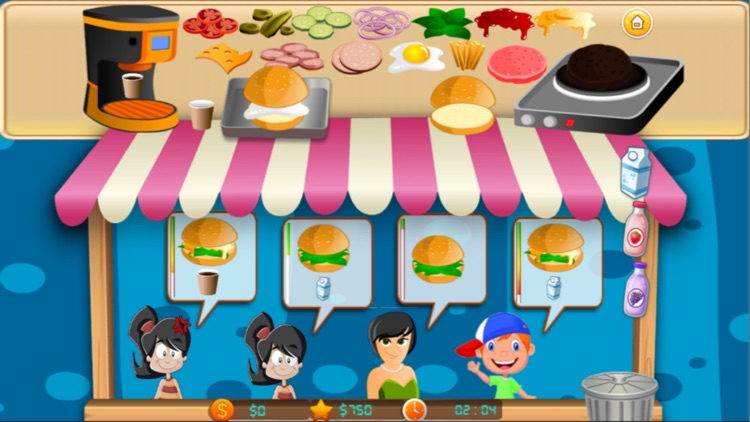 burger shop big chef : games maker food hamburger for girls and boys