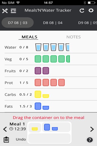 Meals’N’Water Tracker Free - Incredible aide for the 21 Day Challenge or any other healthy eating plan screenshot 2