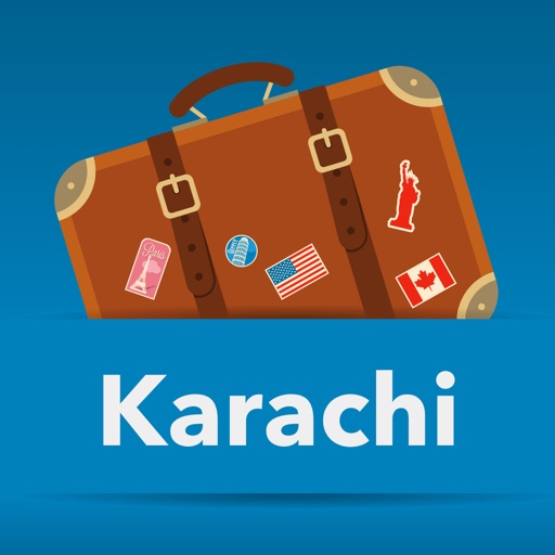 Karachi offline map and free travel guide icon