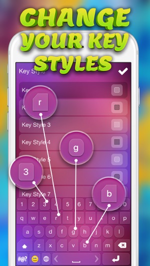 彩色鍵盤親 – 免費字體和表情同自定義主題(圖5)-速報App