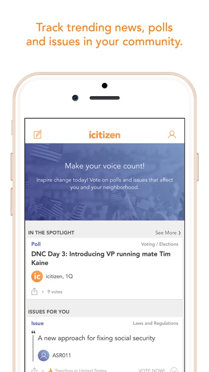 icitizen – Civic engagement and politics made easy