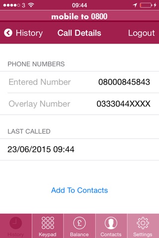 Free Mobile to 0800 Calls screenshot 2