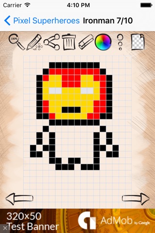 Learn How To Draw Pixel Art Super Heroes screenshot 3