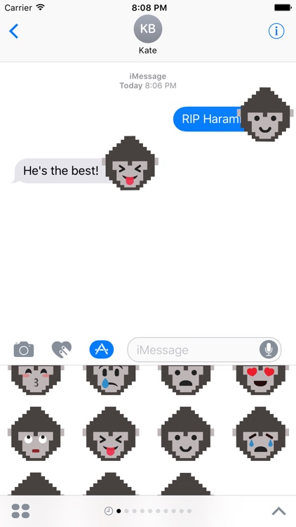 Harambe Emoji - Sticker Pack for iMessage