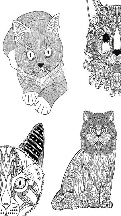 Download Cats & kittens - Mandalas coloring book for adults by ...