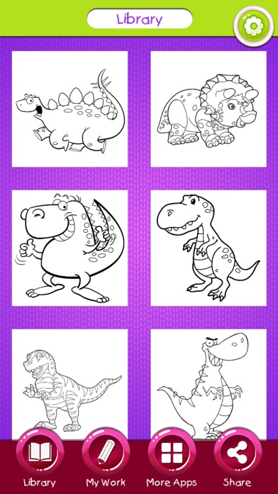 Dinosaur Coloring Book Pages screenshot 2