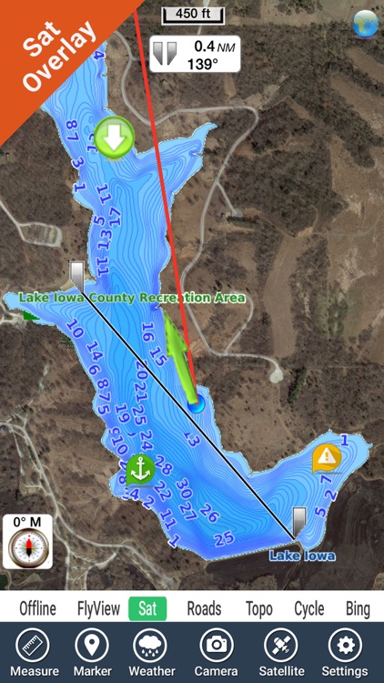 IOWA Lakes HD GPS tracker fishing spot Map offline