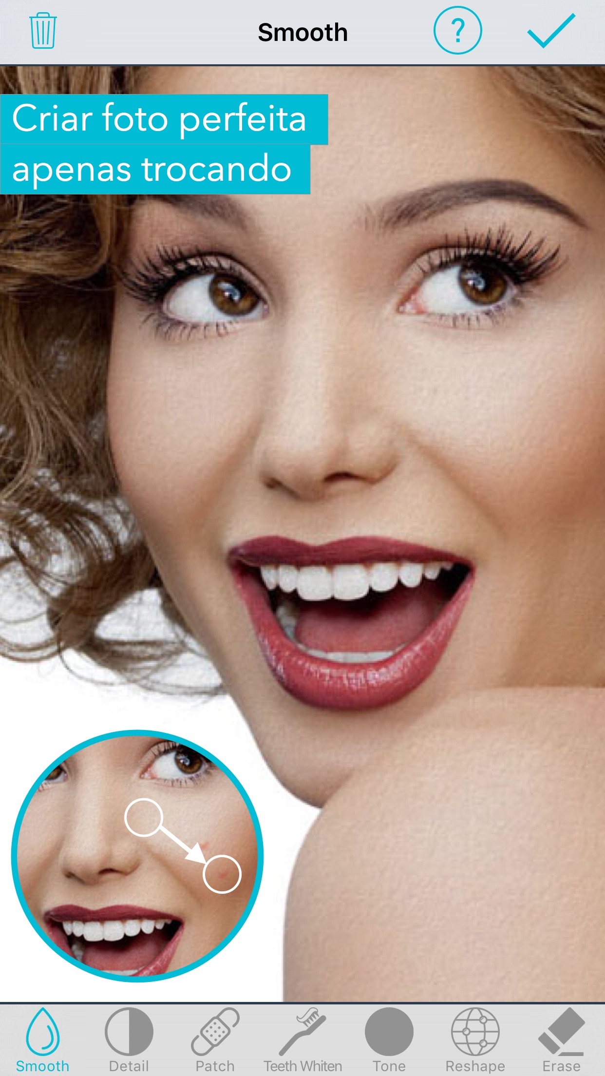 Screenshot do app Editor Selfie: Filtro de Rosto