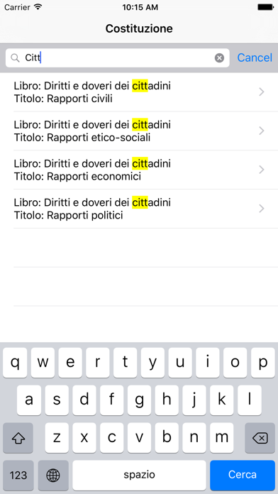 How to cancel & delete Costituzione - ProjectDuraLex from iphone & ipad 2