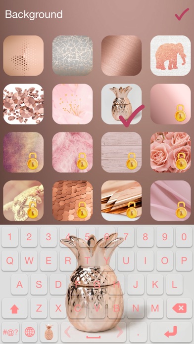 Rose Gold Keyboard Theme Pro screenshot 4