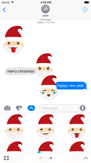 Santa Claus emojis for Christmas - Fx Sticker(圖1)-速報App