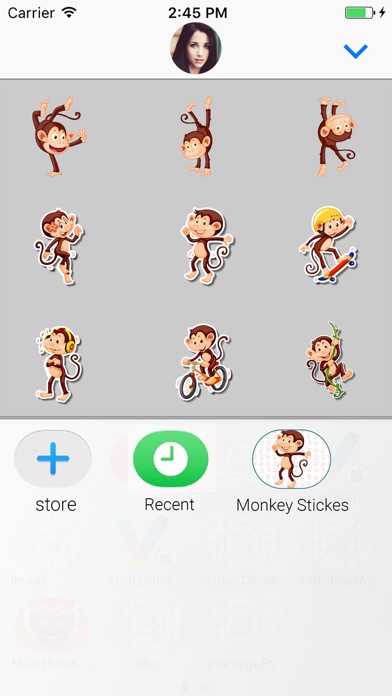 Animated Monkey: Chat Stickers screenshot 4